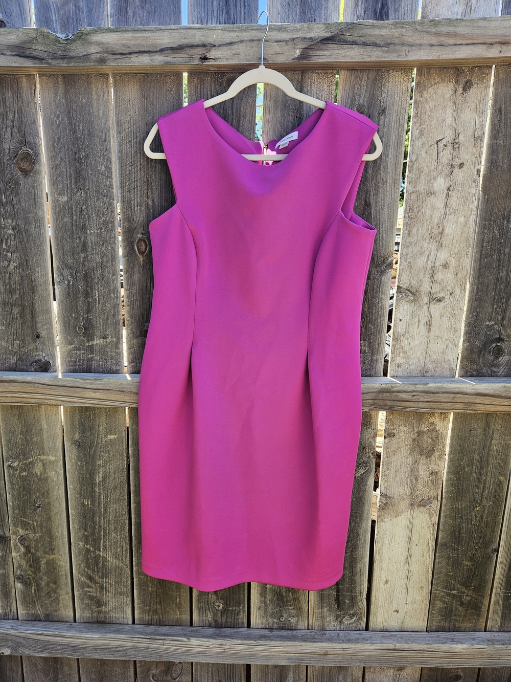 Calvin Klein Fuchsia Sheath Midi Dress